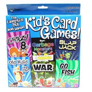 Regal Games Card Games for Kids - Go Fish, Crazy 8's, Old Maid, Slap Jack,...